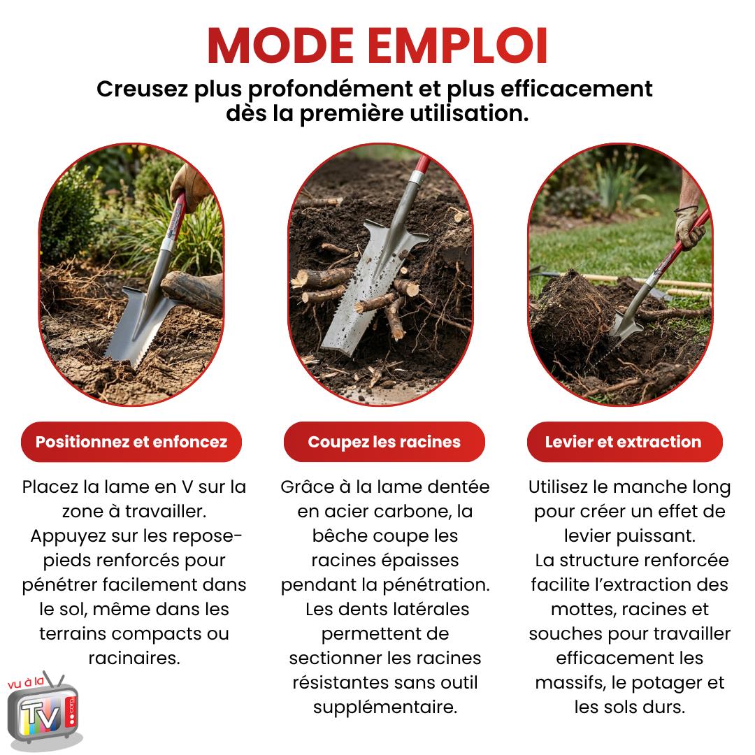 Rootslayer XL Handled Drainage Spade
