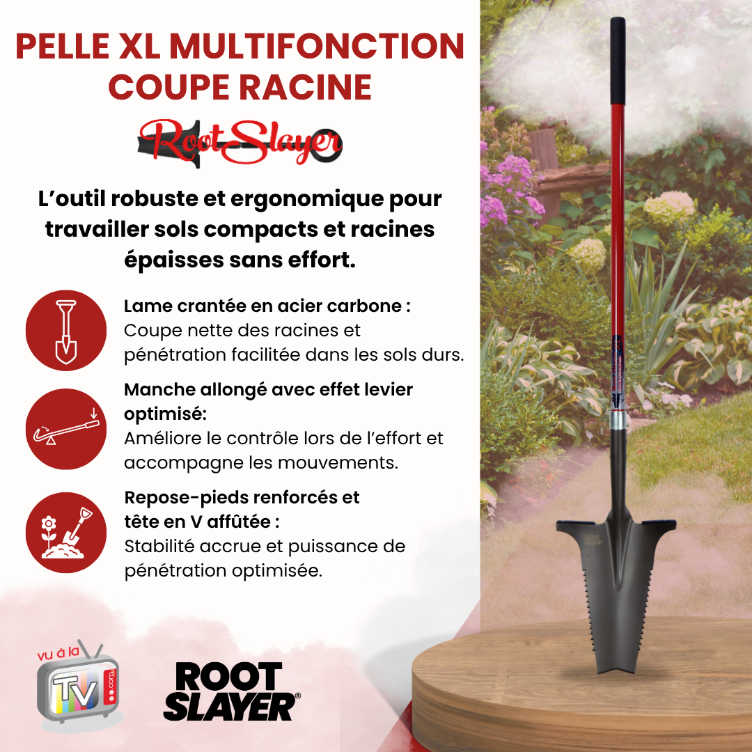 XL Rootslayer Spaten mit langem Stiel