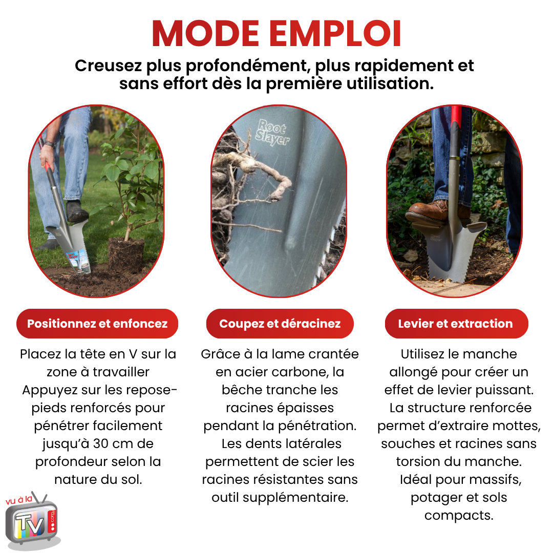 XL Rootslayer Spaten mit langem Stiel