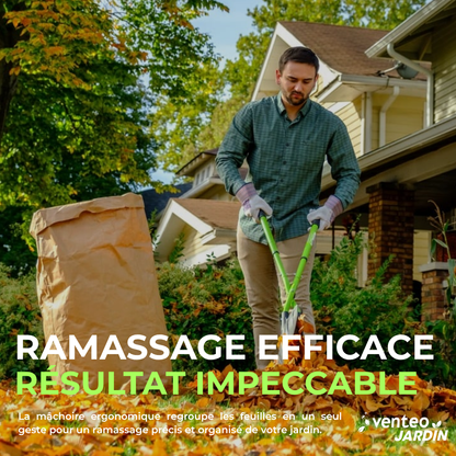 RootSlayer XXL Leaf Rake with Telescopic Handle