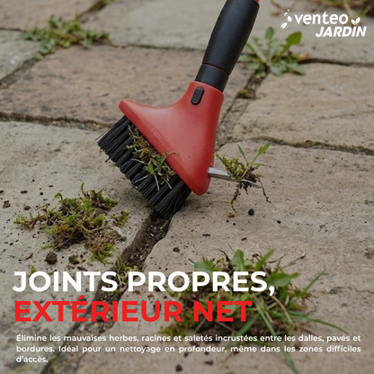 Outdoor paving joint brush