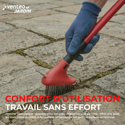 Outdoor paving joint brush